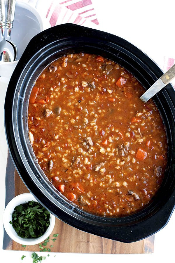 Easy Beef Barley Soup
 Slow Cooker Beef and Barley Soup • Food Folks and Fun