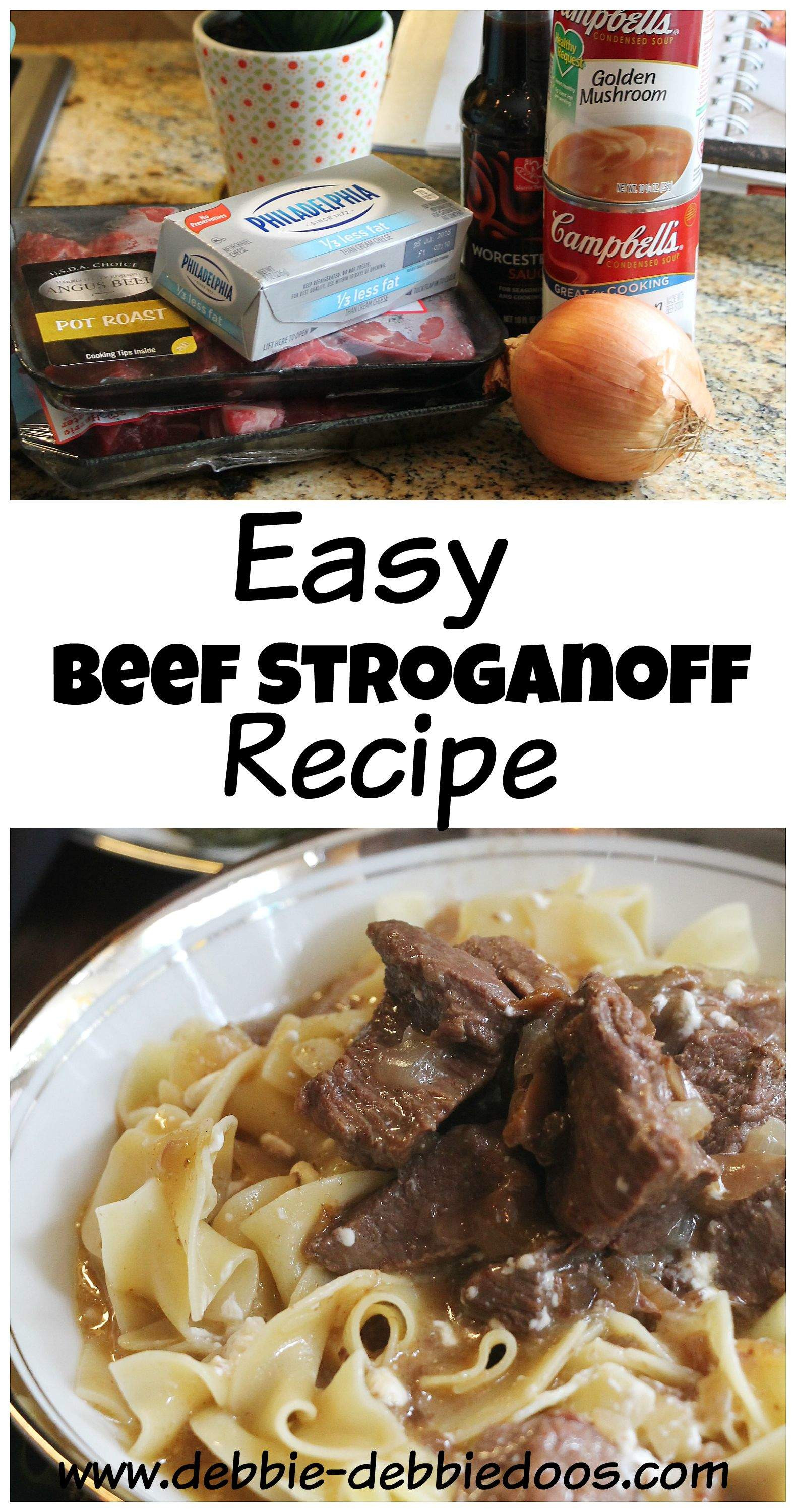 Easy Beef Stroganoff Recipe
 Fast and Easy Beef Stroganoff recipe Debbiedoos