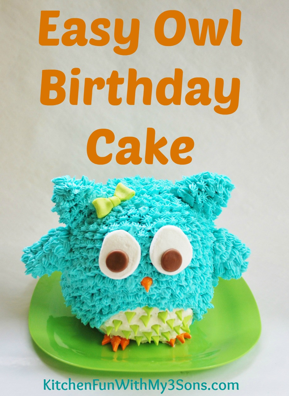 Easy Birthday Cake
 Owl Birthday Cake or Smash Cake So Easy