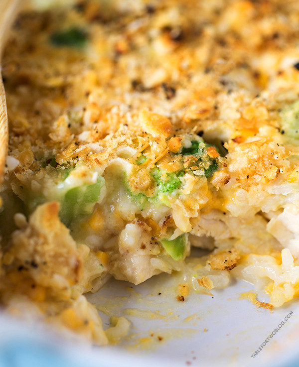 Easy Broccoli Casserole
 Broccoli Rice and Chicken Casserole Table for Two