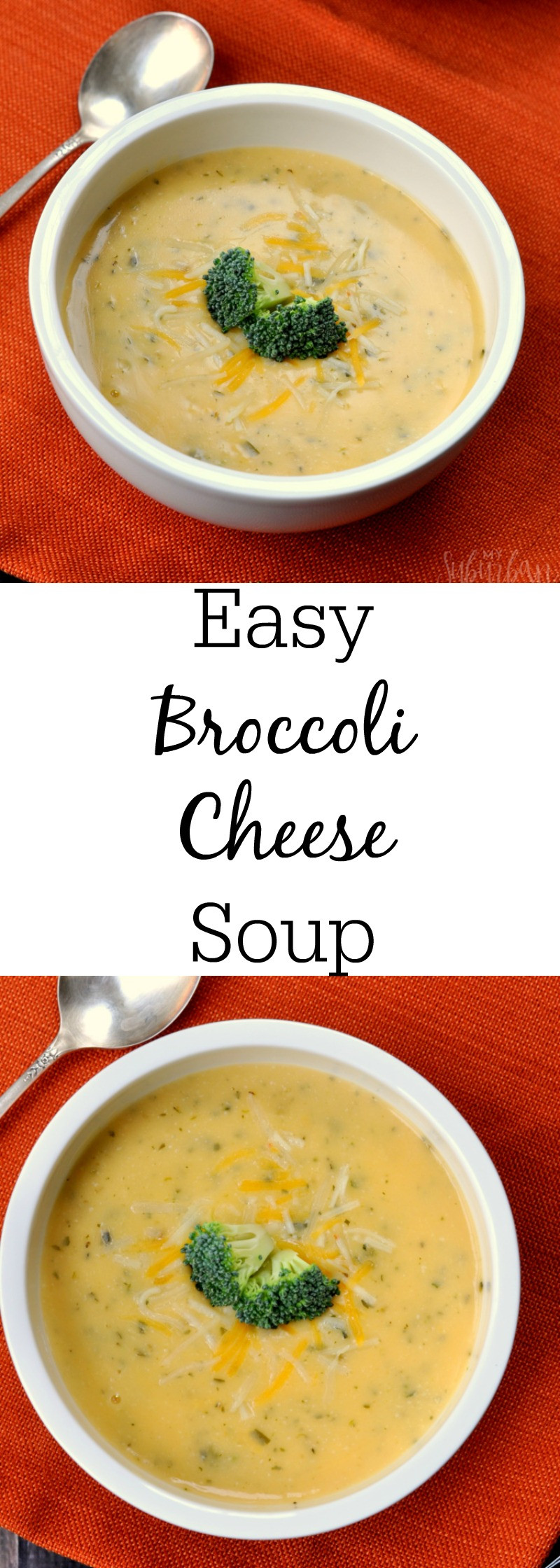 Easy Broccoli Soup
 Shaved Brussels Sprouts Salad and Cheddar Broccoli Soup