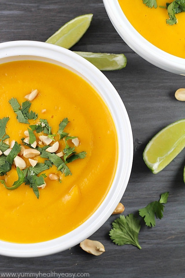 Easy Butternut Squash Soup
 Thai Butternut Squash Soup Yummy Healthy Easy