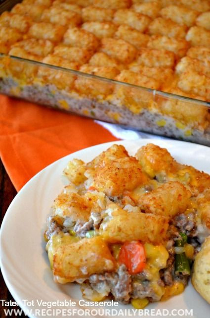 Easy Casseroles For Dinner
 Casserole recipes Ve ables and For kids on Pinterest