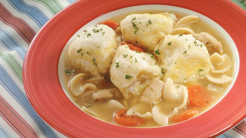 Easy Chicken And Dumplings With Biscuits
 Chicken Soup and Grands ™ Dumplings Recipe Pillsbury