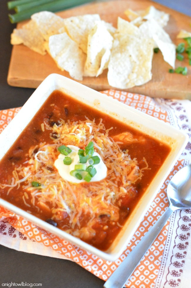 Easy Chicken Enchilada Soup
 Easy Chicken Enchilada Soup