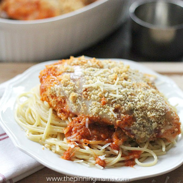 Easy Chicken Parmesan Casserole
 Easy Chicken Parmesan Bake Recipe • The Pinning Mama