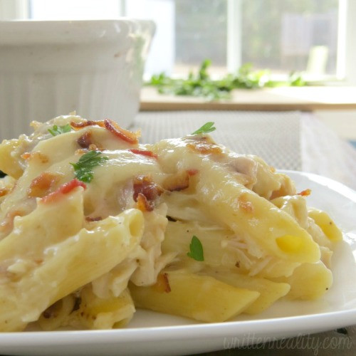 Easy Chicken Pasta Casserole
 Chicken & Bacon Pasta Bake Written Reality