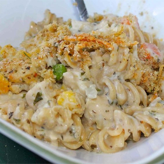 Easy Chicken Pasta Casserole
 Chicken and Pasta Casserole with Mixed Veggies