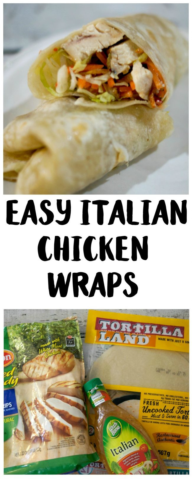 Easy Chicken Recipes For Dinner With Few Ingredients
 Quick and Easy Italian Chicken Wrap Recipe Not Quite