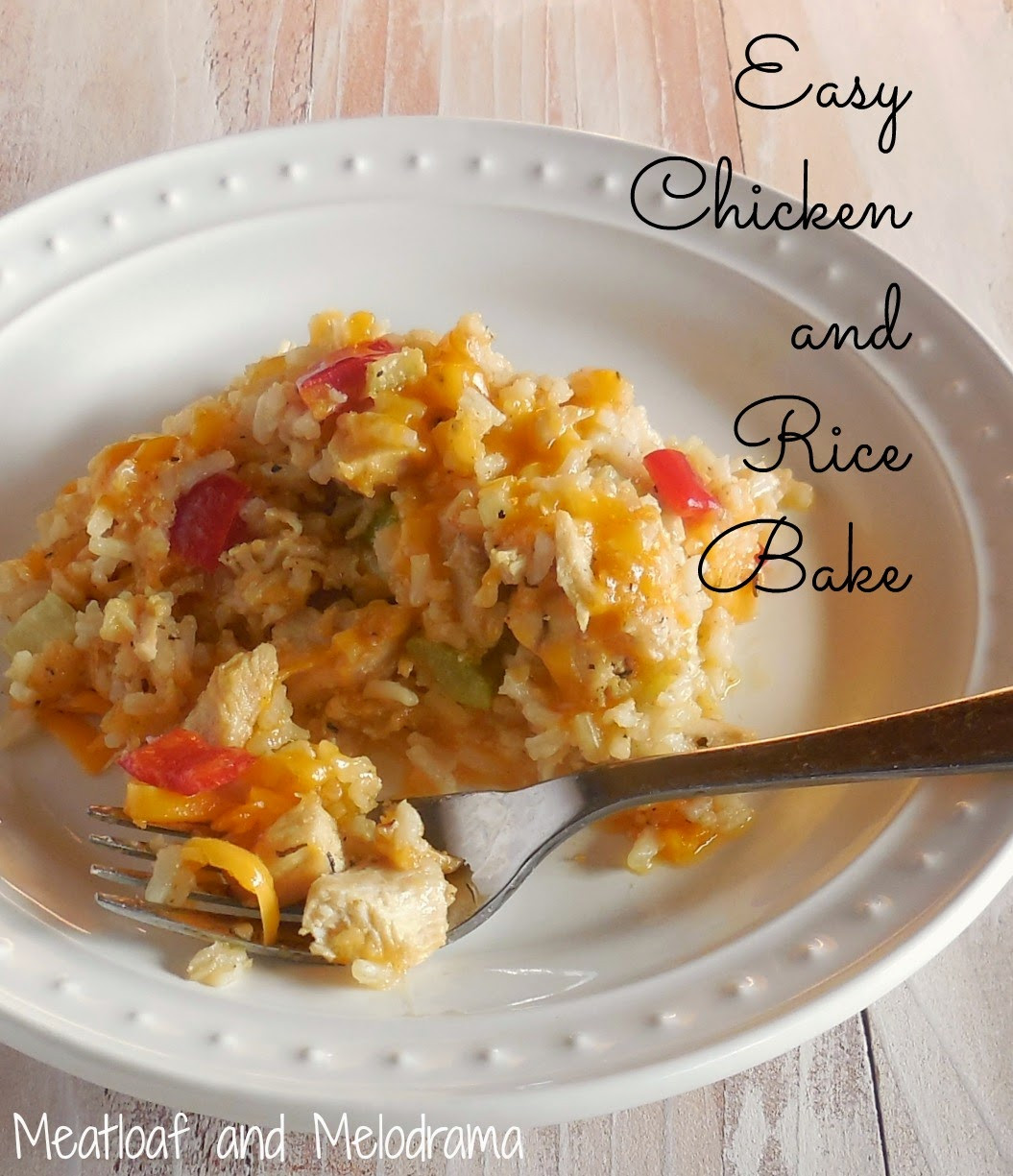 Easy Chicken Rice Casserole
 Easy Chicken and Rice Bake Meatloaf and Melodrama