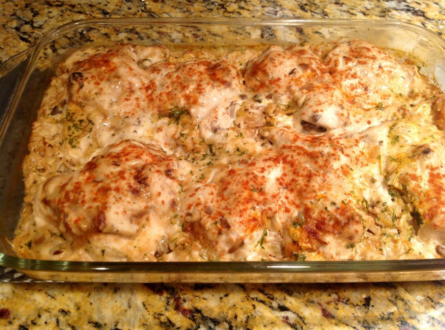 Easy Chicken Rice Casserole
 Easy Chicken & Rice Bake Recipe