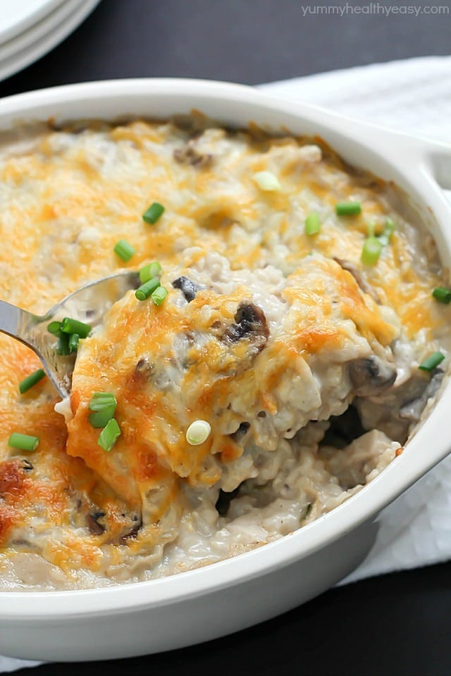 Easy Chicken Rice Casserole
 Skinny Chicken and Rice Casserole Yummy Healthy Easy