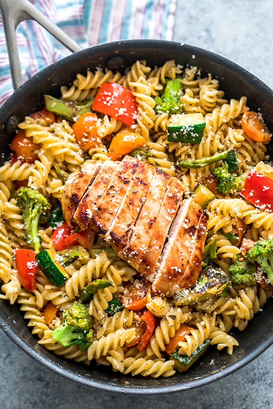 Easy Chicken Spaghetti
 Easy Chicken Pasta Primavera thestayathomechef