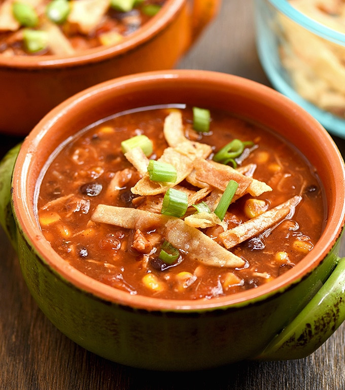 Easy Chicken Tortilla Soup Recipe
 Easy Chicken Tortilla Soup ion Rings & Things