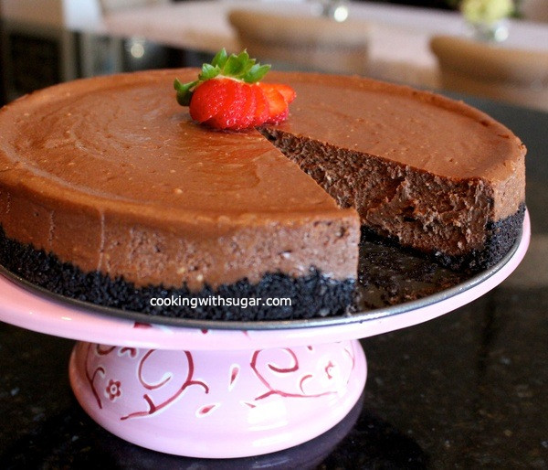 Easy Chocolate Cheesecake Recipe
 Easy Homemade Chocolate Oreo Cookie Crust Cheesecake Recipe