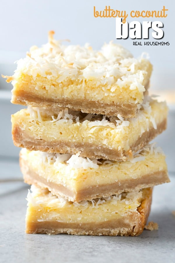 Easy Coconut Dessert Recipes
 Buttery Coconut Bars Real Housemoms