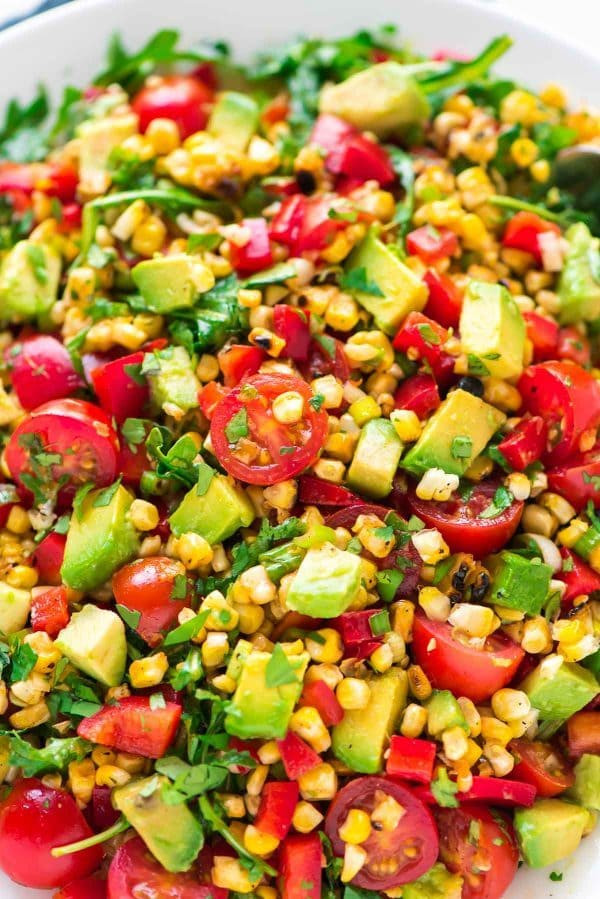 Easy Corn Salad Recipe
 Grilled Corn Salad with Avocado and Tomato