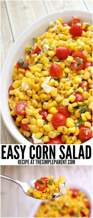 Easy Corn Salad Recipe
 Grilled Eggplant with Tomatoes Basil and Feta Recipe