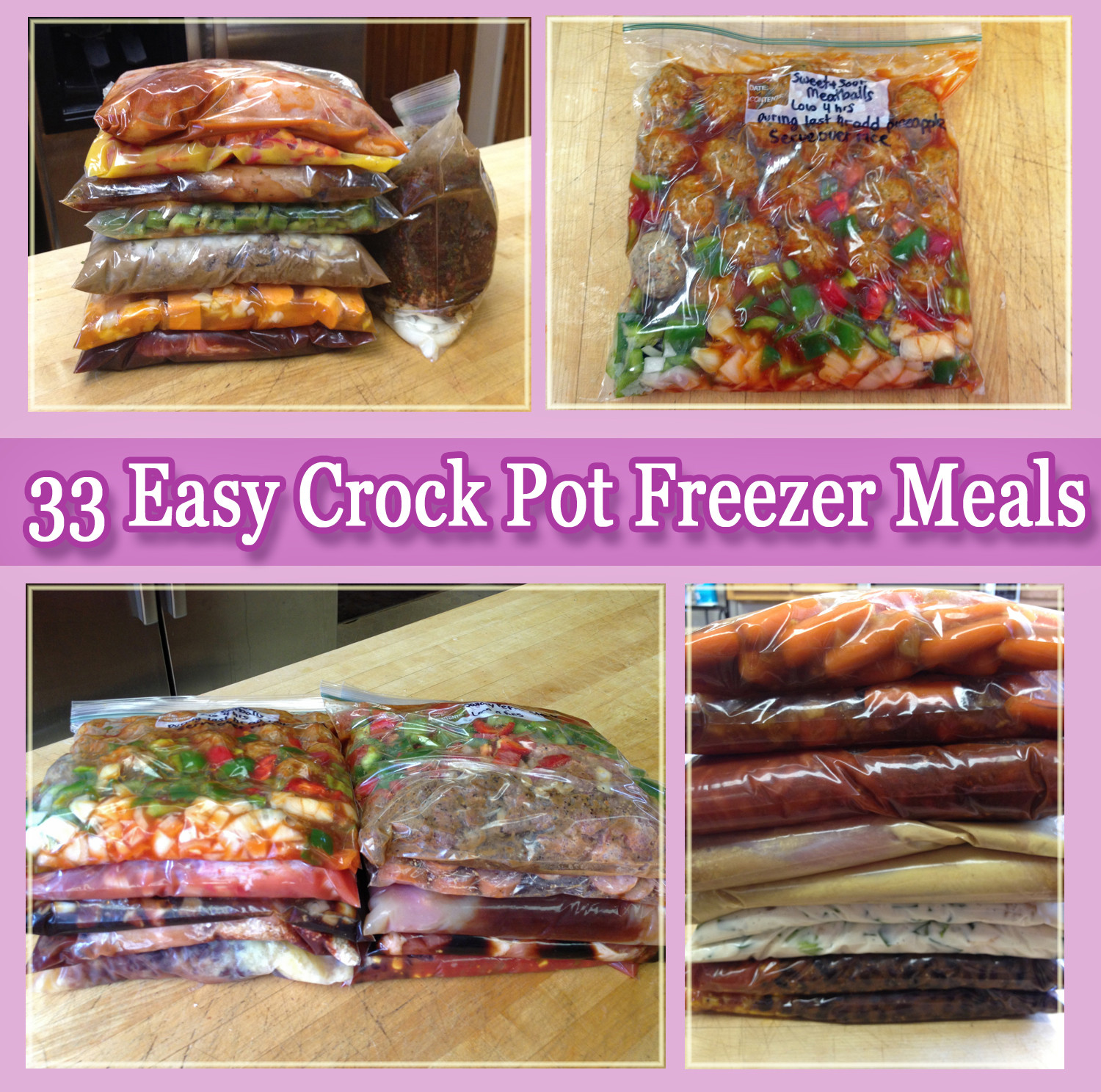 Easy Crock Pot Dinners
 33 Easy Crock Pot Freezer Meals Mommy s Fabulous Finds