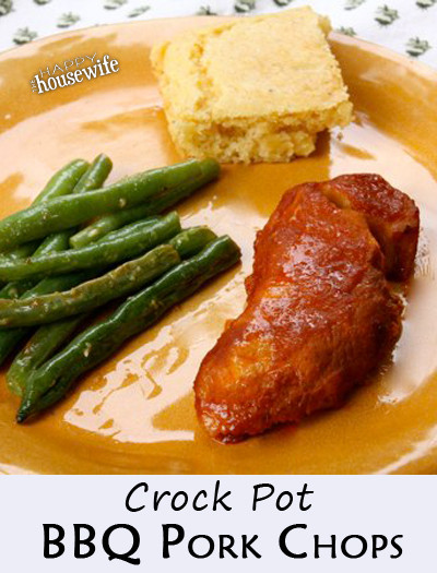 Easy Crock Pot Pork Chops
 BBQ Pork Chops Slow Cooker The Happy Housewife™ Cooking