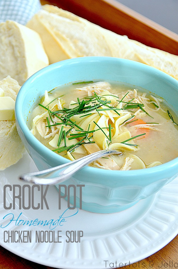 Easy Crockpot Chicken Noodle Soup
 Homemade Crock Pot Chicken Noodle Soup