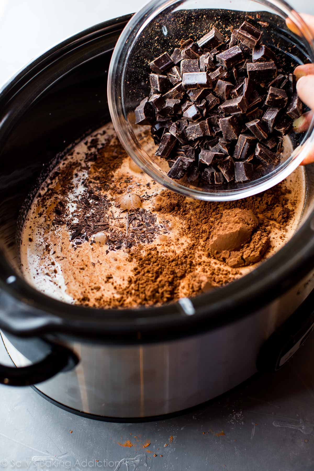 Easy Crockpot Hot Chocolate With Cocoa Powder
 Decadent Slow Cooker Hot Chocolate Sallys Baking Addiction