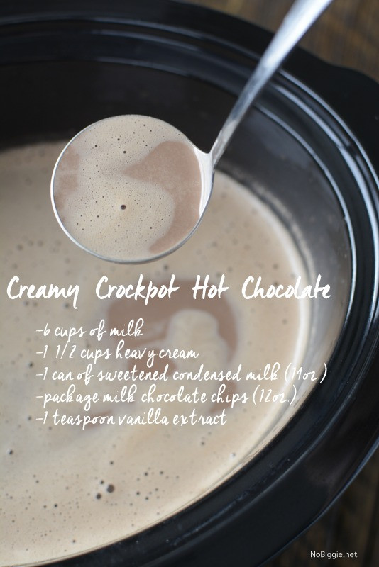 Easy Crockpot Hot Chocolate With Cocoa Powder
 Creamy Crockpot Hot Chocolate NoBiggie