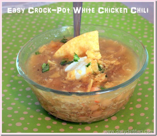 Easy Crockpot White Chicken Chili
 Easy Crock Pot White Chicken Chili