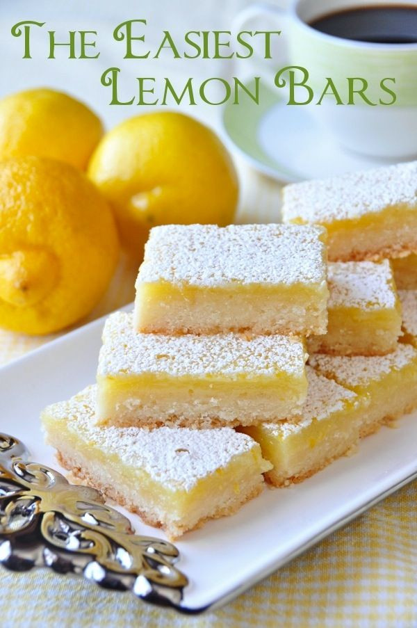 Easy Dessert Bars
 Super Easy Lemon Bars Recipe