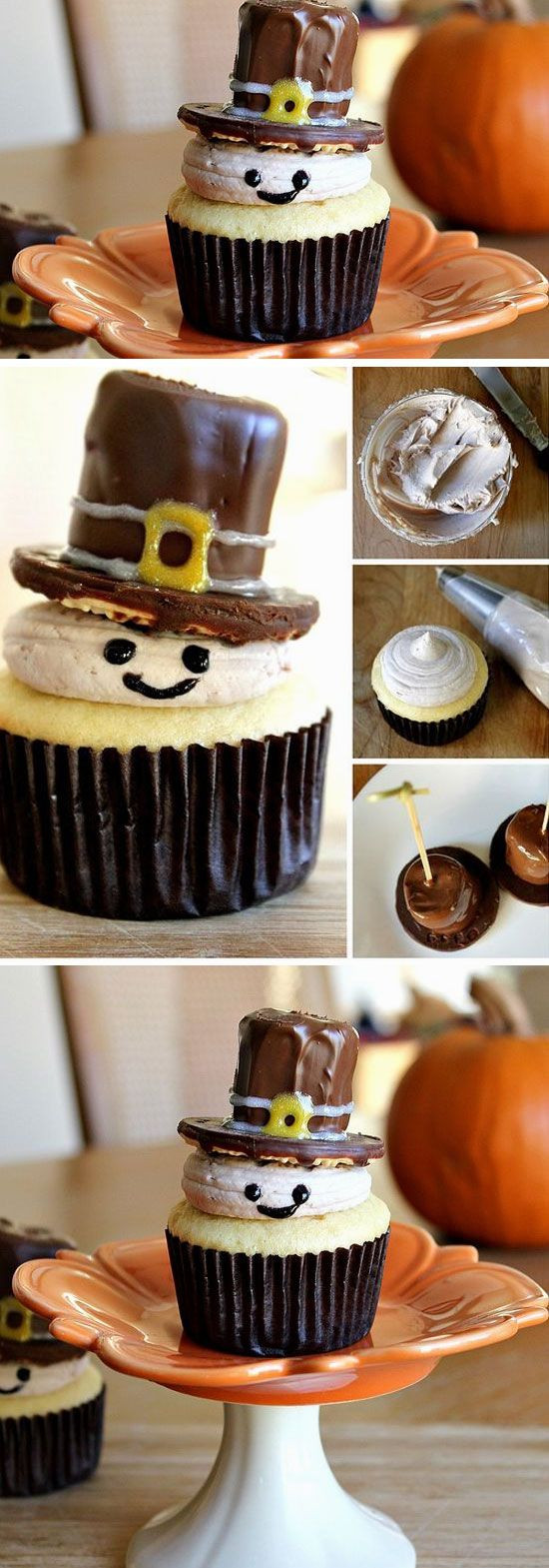 Easy Desserts For Kids
 Pilgrim Cupcakes