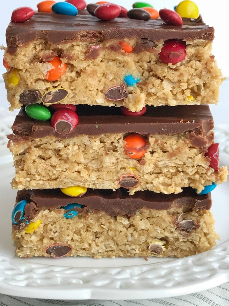 Easy Desserts For Kids To Make
 no bake Monster Cookie Dough Bars To her as Family