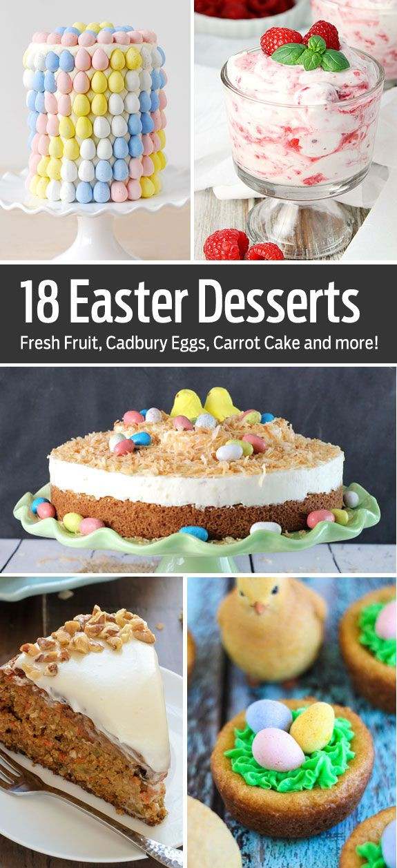 Easy Desserts Pinterest
 18 Fun Easter Desserts everything from easy no bake