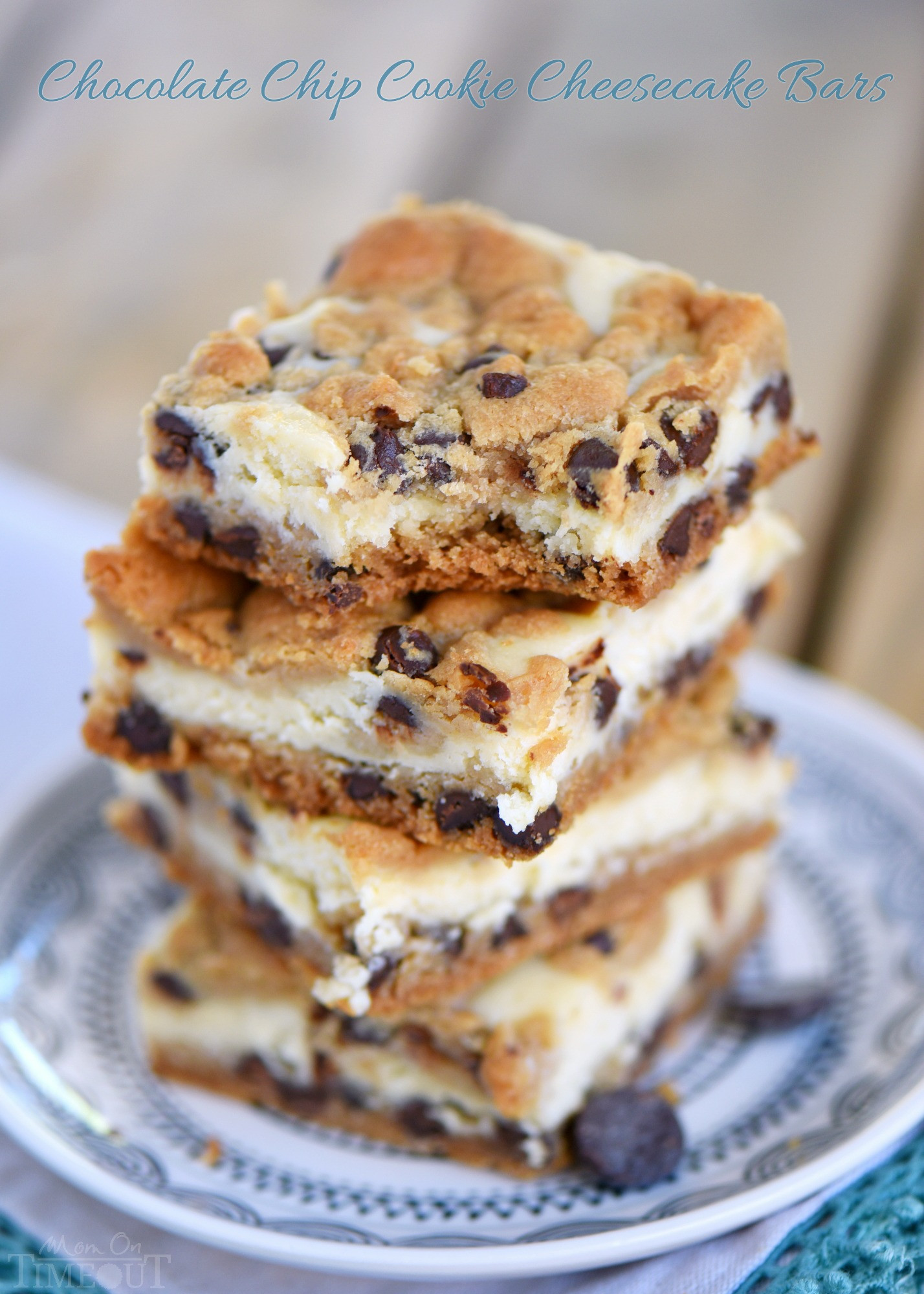 Easy Desserts With Chocolate Chips
 Chocolate Chip Cookie Cheesecake Bars Mom Timeout