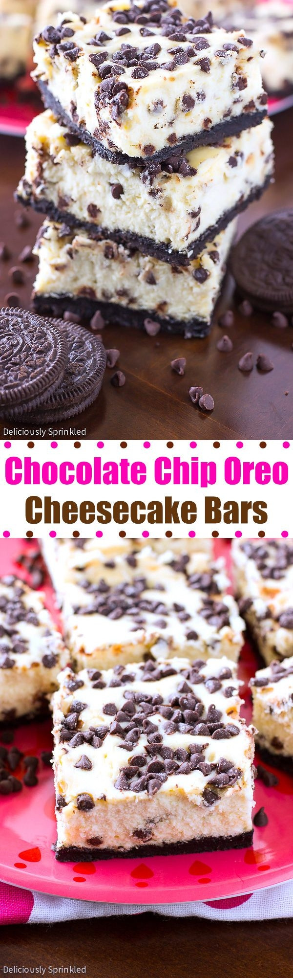 Easy Desserts With Chocolate Chips
 Chocolate Chip Oreo Cheesecake Bars an easy dessert to