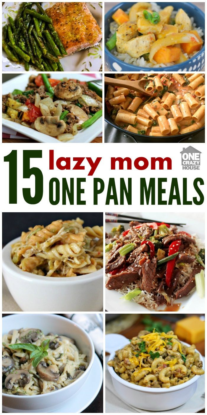 Easy Dinners For One
 A Lazy Mom s e Pan Dinners