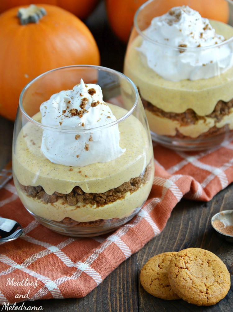 Easy Fall Desserts
 Easy no bake pumpkin cheesecake gingersnap parfaits