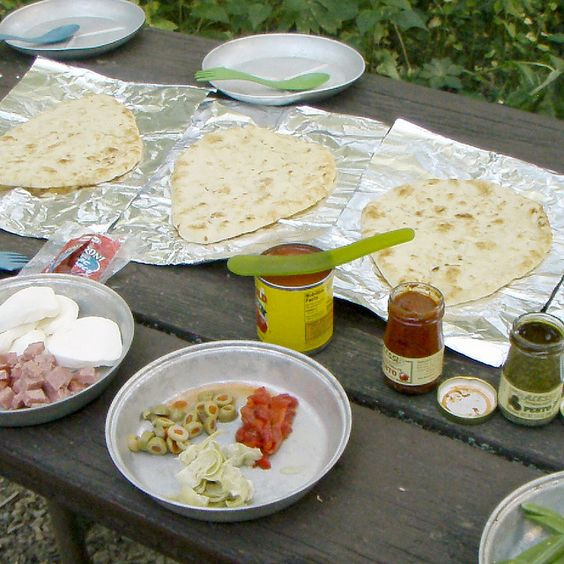 Easy Friday Night Dinner
 Campfire pizza bar an easy to make Friday night dinner