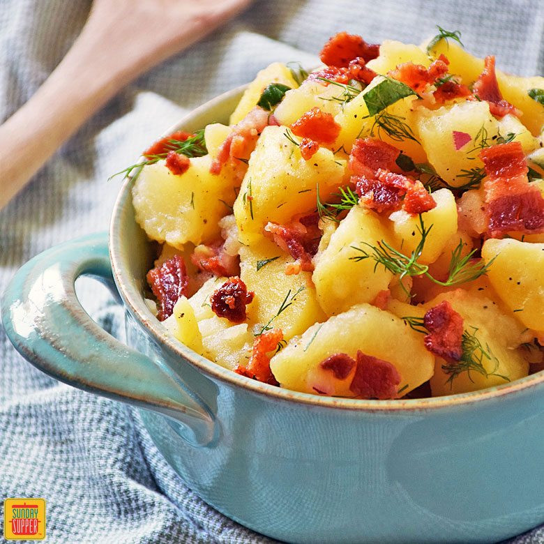 Easy German Potato Salad
 Authentic German Potato Salad SundaySupper