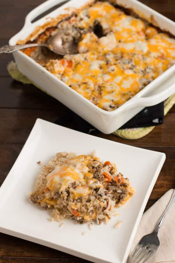 Easy Ground Beef Casseroles
 Cheesy Ground Beef and Rice Casserole Oh Sweet Basil