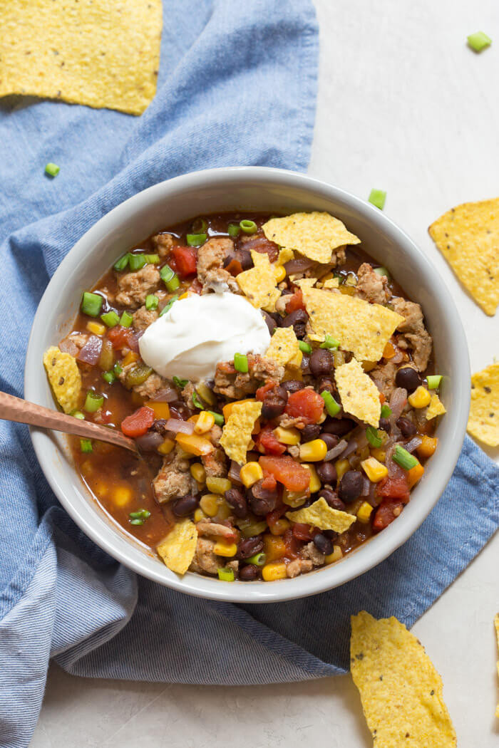 Easy Healthy Recipes For Dinner
 Turkey Taco Soup Quick and Easy Dinner