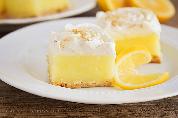 Easy Lemon Dessert Recipes
 Lemon Pie Squares