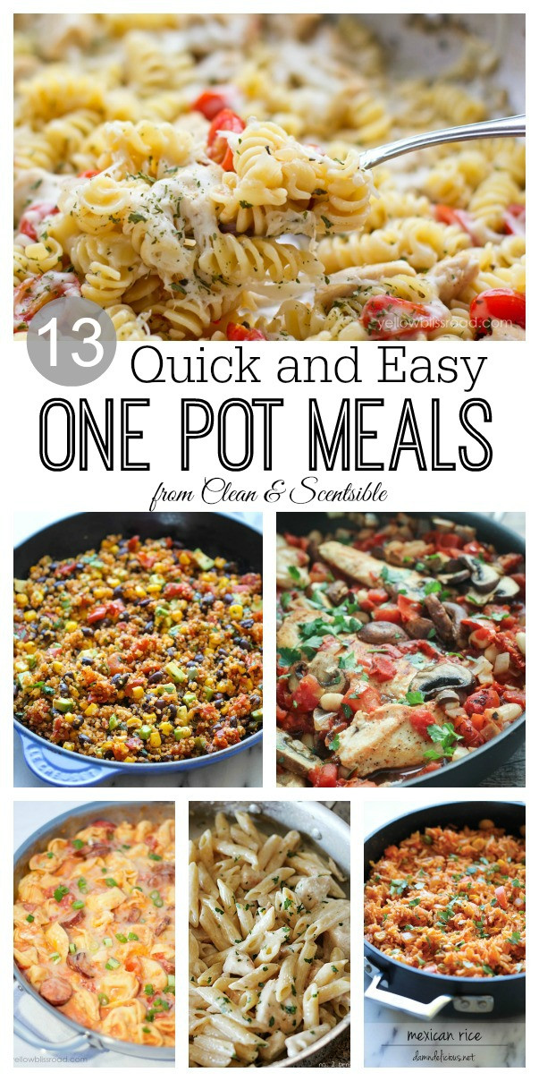 Easy One Pan Dinners
 e Pot Meals Clean and Scentsible