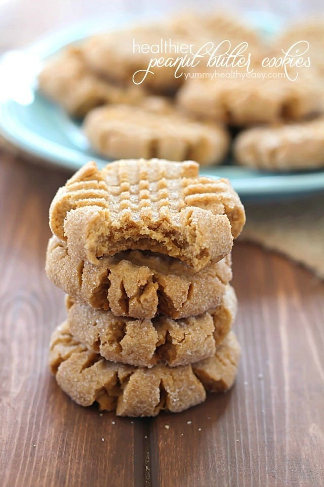 Easy Peanut Butter Cookies
 Healthier Easy Peanut Butter Cookies Yummy Healthy Easy