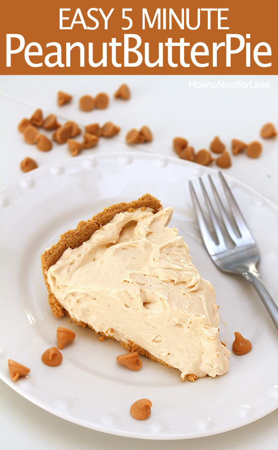 Easy Peanut Butter Pie
 5 Minute Peanut Butter Pie How to Nest for Less™