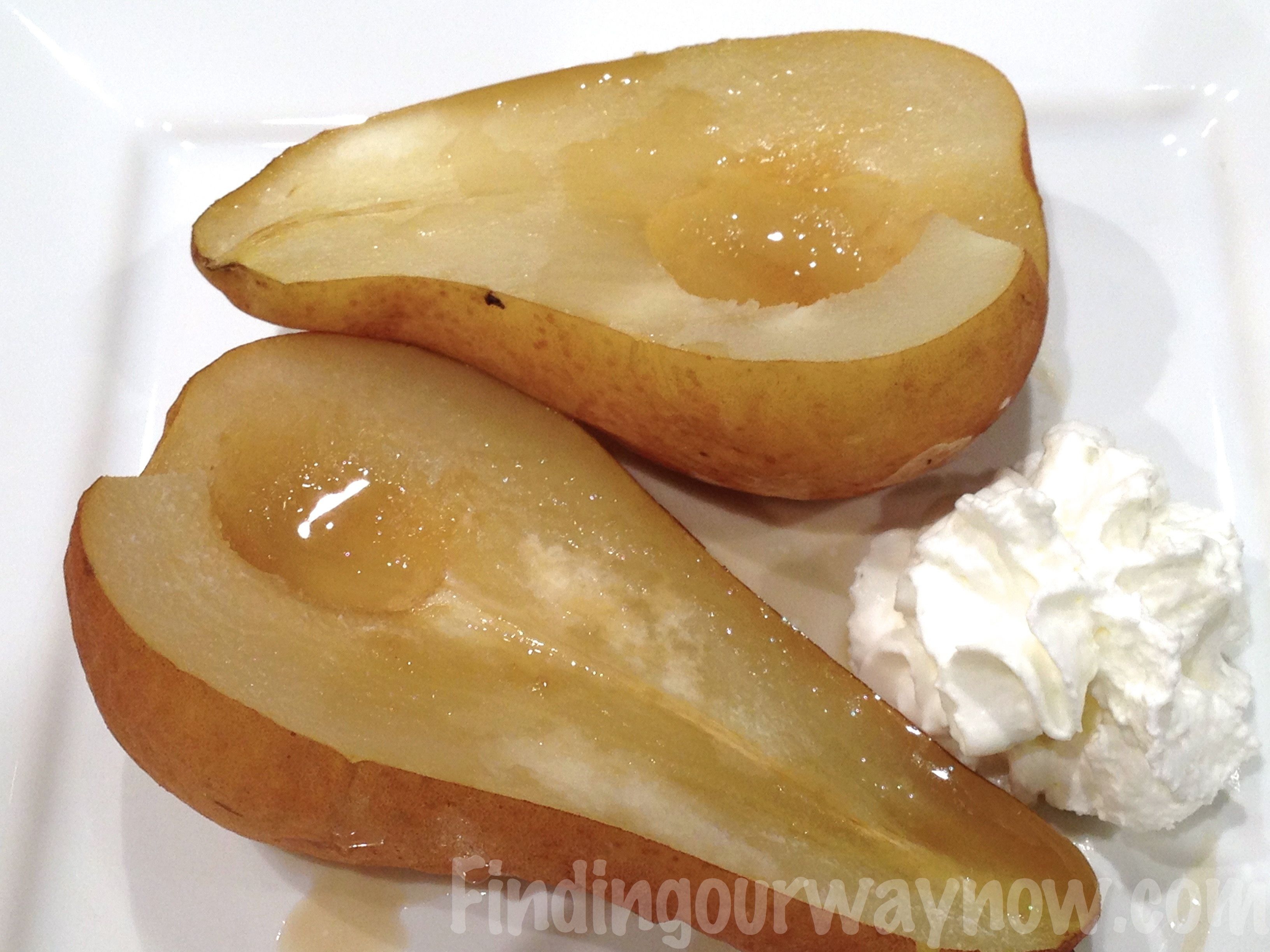 Easy Pear Dessert
 Baked Pears In The Microwave Recipe Finding Our Way Now