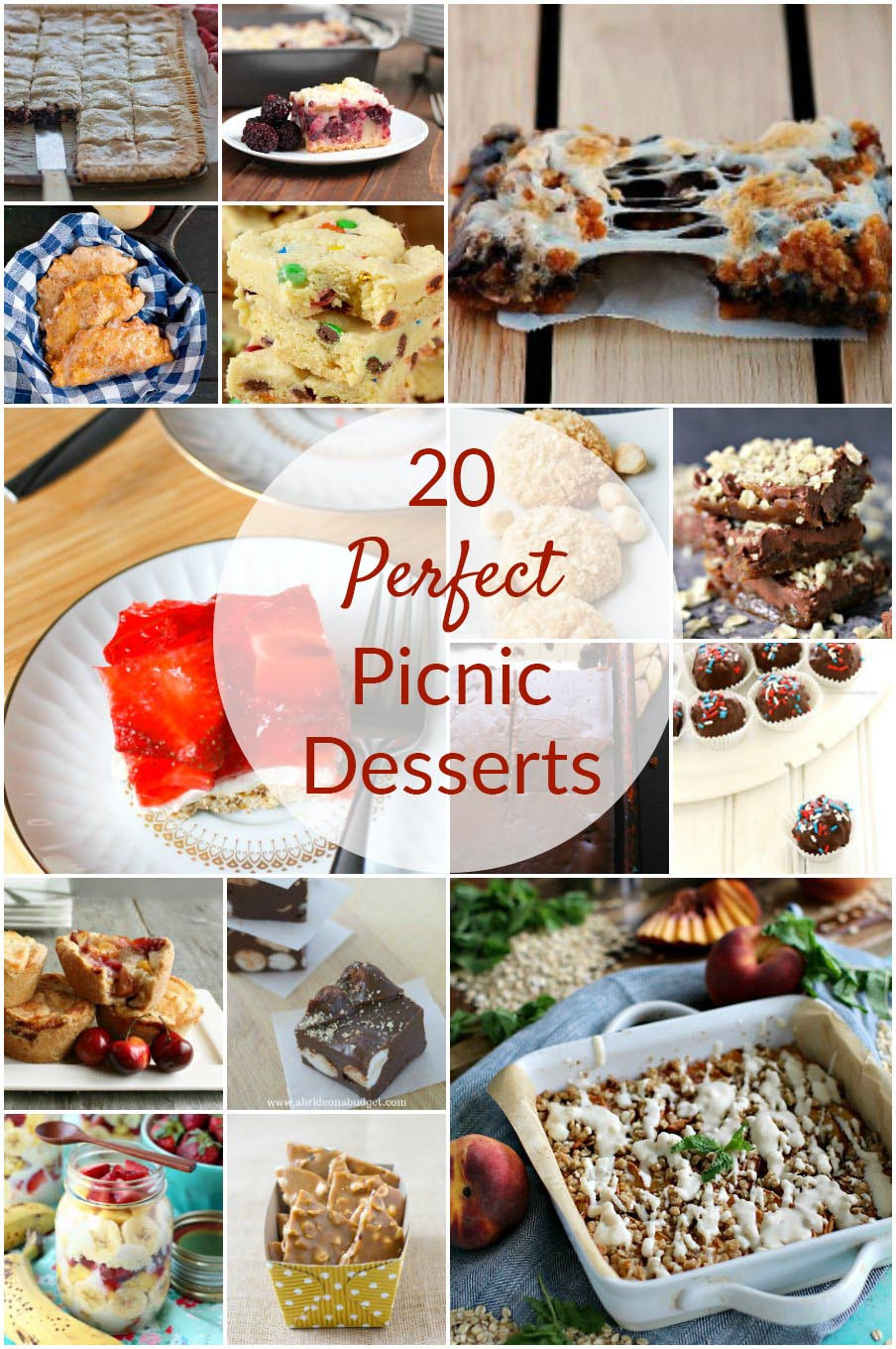 Easy Picnic Desserts
 20 Perfect Picnic Desserts Round Up by The Redhead Baker