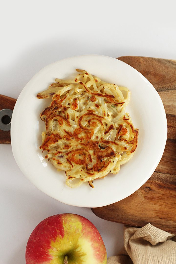 Easy Potato Pancakes
 Easy Cheddar Rosemary Spiralized Potato Pancakes