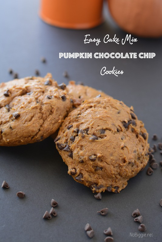 Easy Pumpkin Chocolate Chip Cookies
 Easy cake mix pumpkin chocolate chip cookies