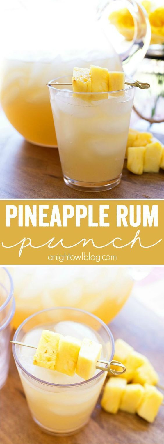 Easy Rum Drinks
 Pineapple rum Rum punches and Party drinks on Pinterest