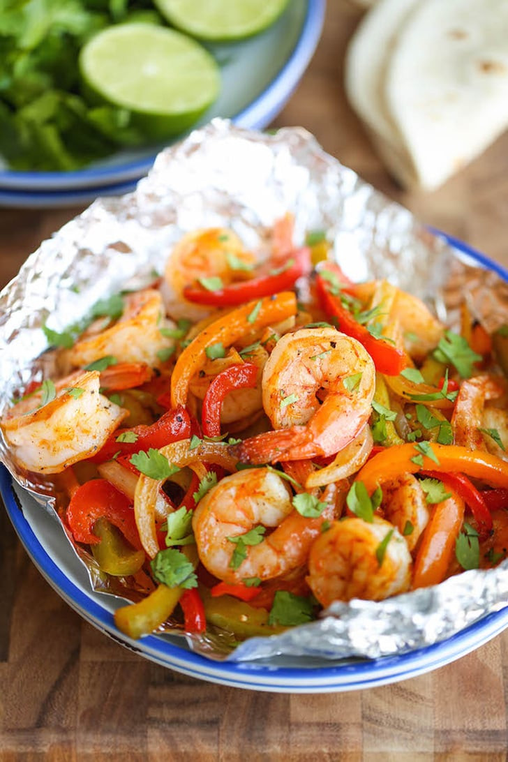 Easy Shrimp Dinners
 Shrimp Fajitas in Foil